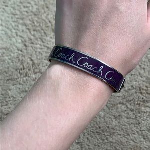 Coach Plum and Silver Bangle